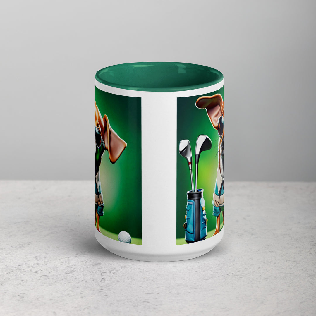 Chiweenie Golfer- Mug with Color Inside v6