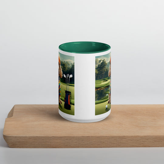 Cockapoo Golfer- Mug with Color Inside v2