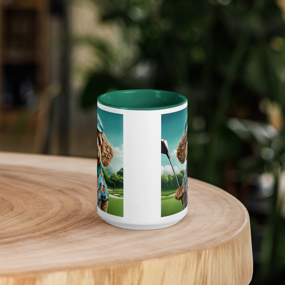 Cockapoo Golfer- Mug with Color Inside v3