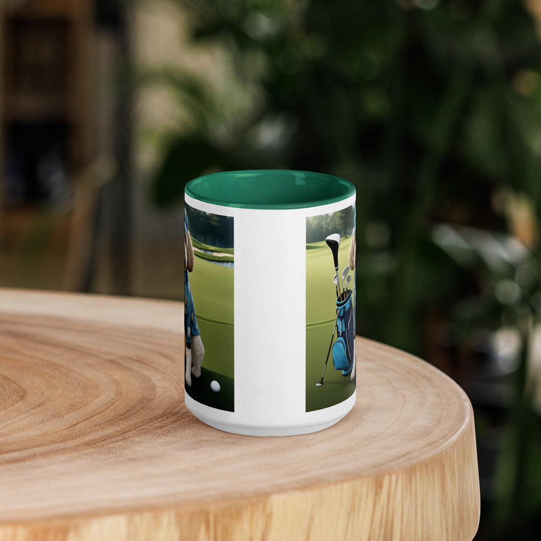 Cockapoo Golfer- Mug with Color Inside v4