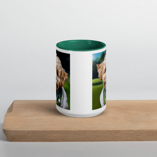 Maltipoo Golfer- Mug with Color Inside v2