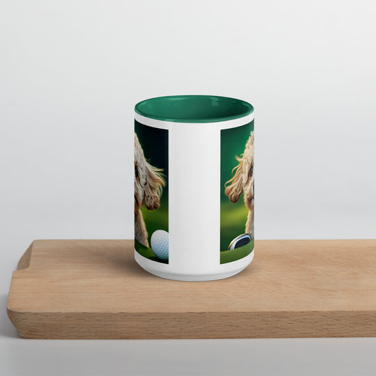 Maltipoo Golfer- Mug with Color Inside v6