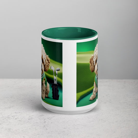 Maltipoo Golfer- Mug with Color Inside v7