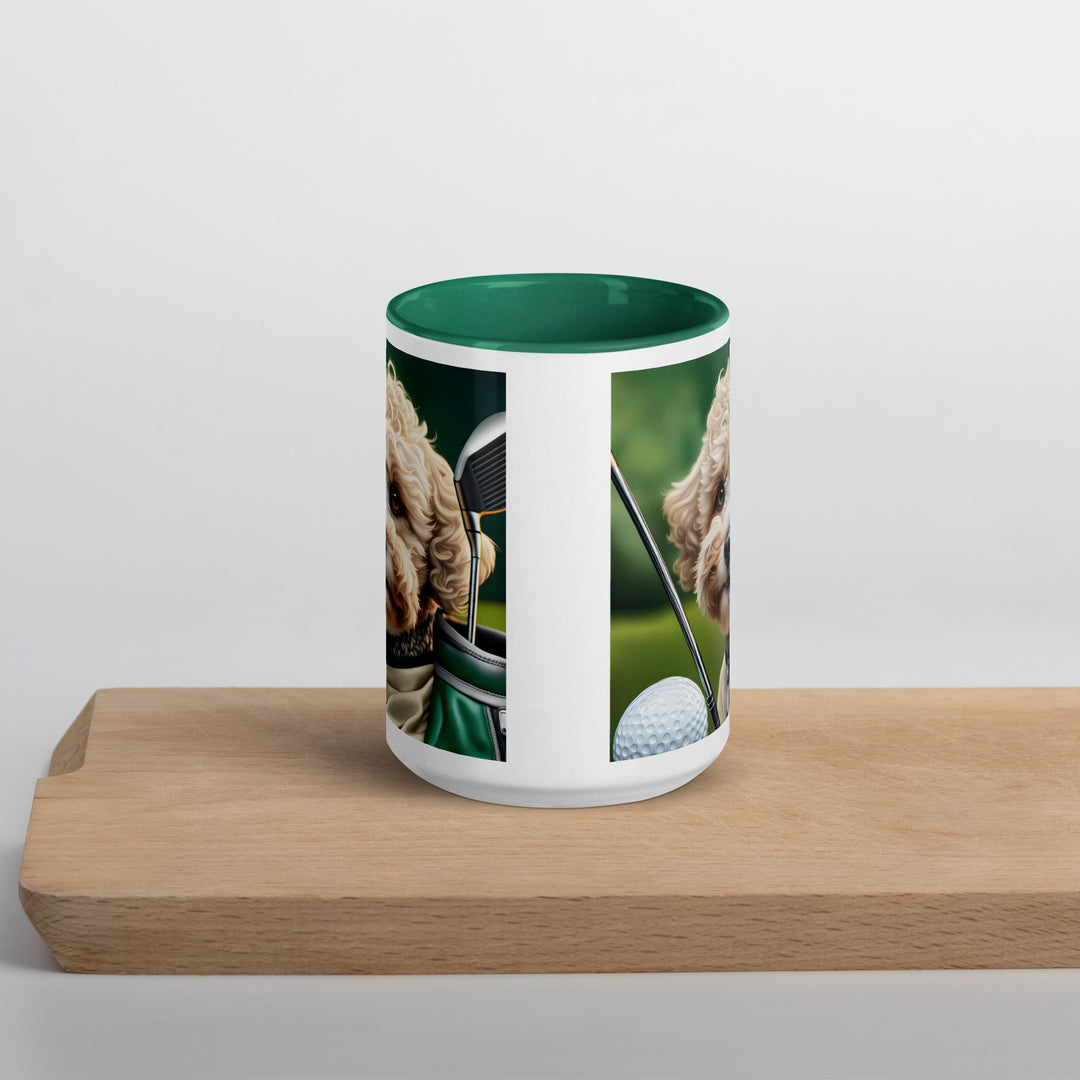 Maltipoo Golfer- Mug with Color Inside v8