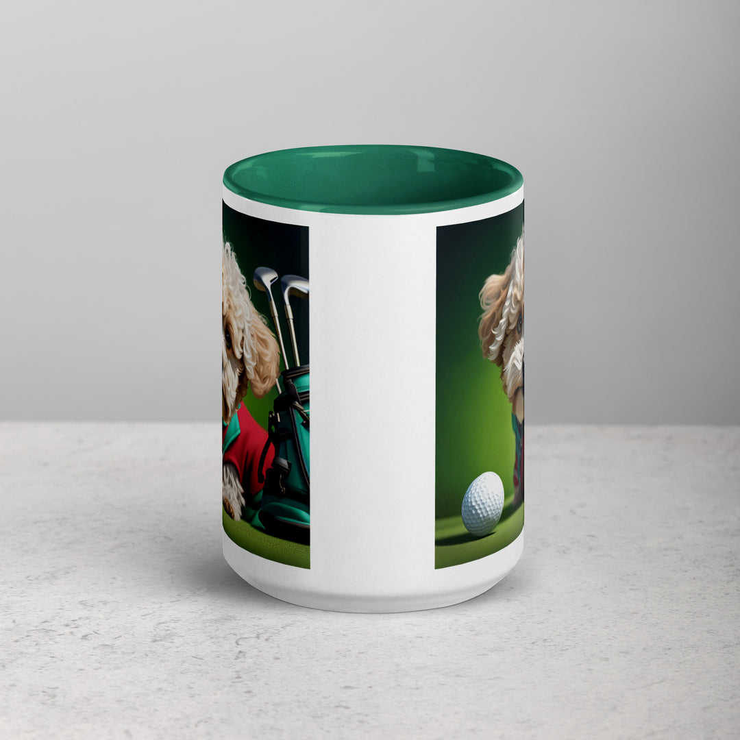 Maltipoo Golfer- Mug with Color Inside v9