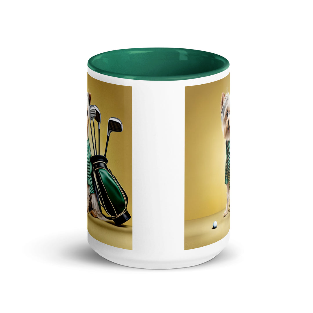 Morkie Golfer- Mug with Color Inside