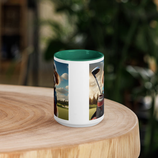 Pekapoo Golfer- Mug with Color Inside v4