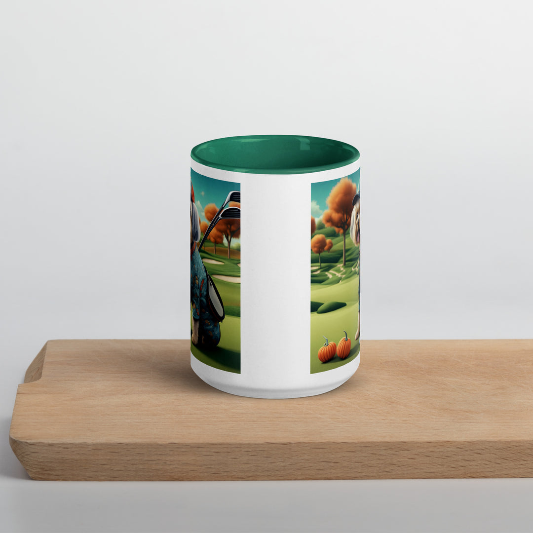 Pekapoo Golfer- Mug with Color Inside v8