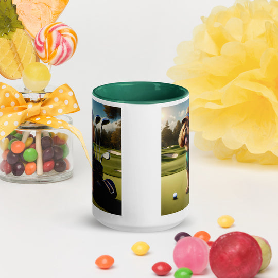 Pekapoo Golfer- Mug with Color Inside v12