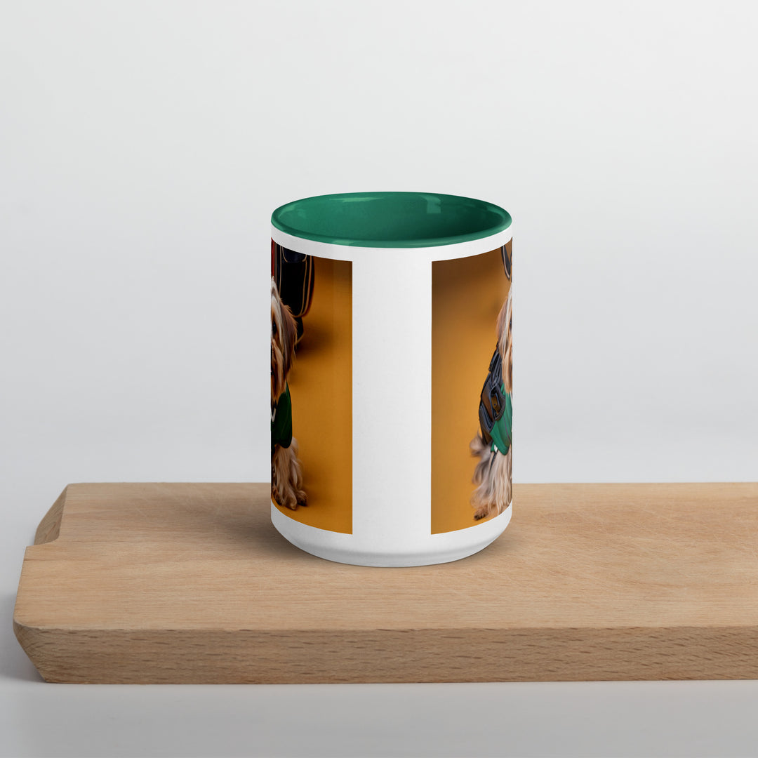 Yorkipoo Golfer- Mug with Color Inside