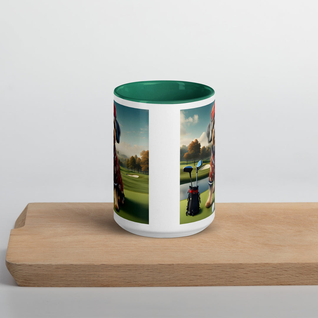 Yorkipoo Golfer- Mug with Color Inside v2