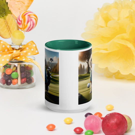 Pugapoo Golfer- Mug with Color Inside v5