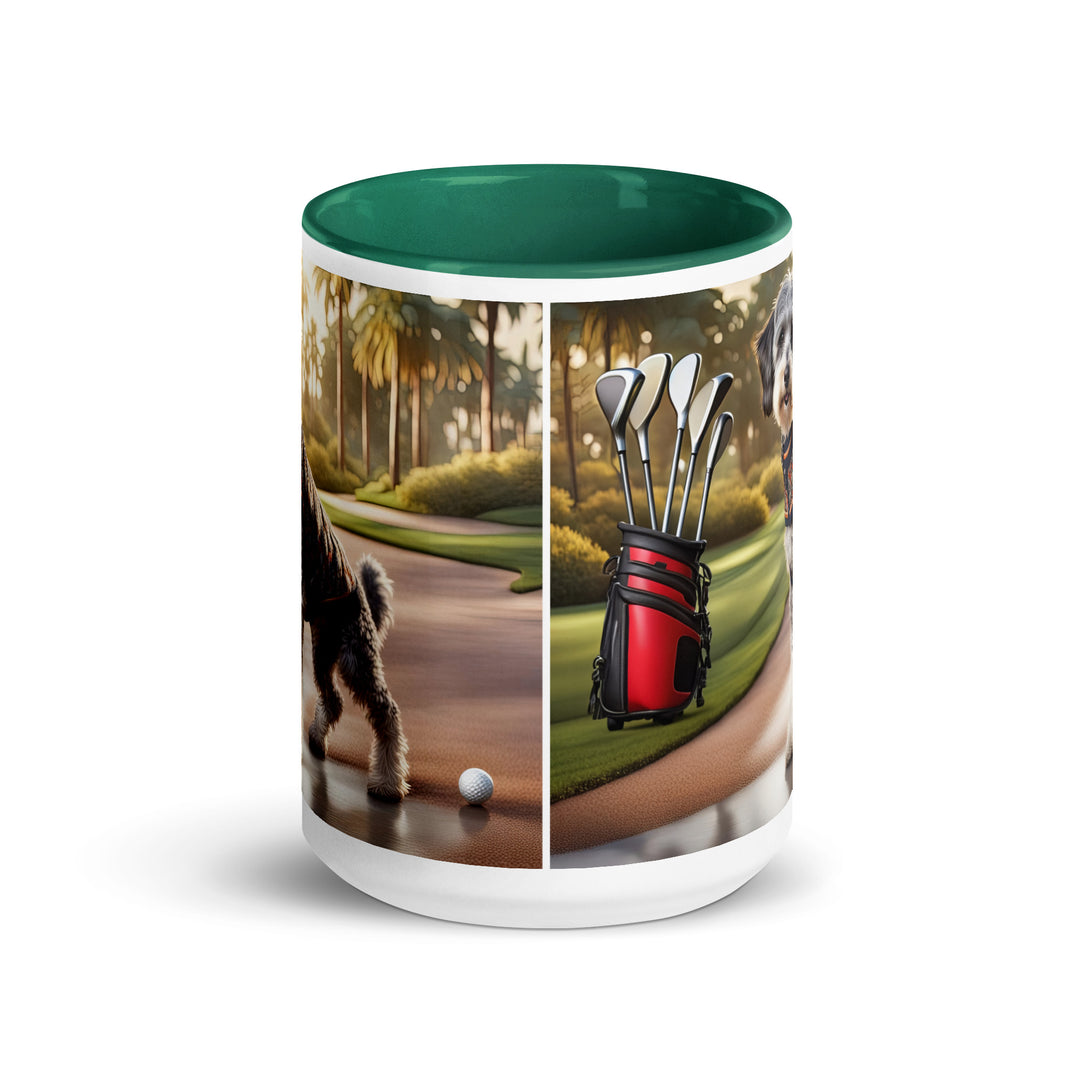 Schnoodle Golfer- Mug with Color Inside v11