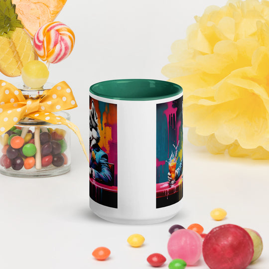 Pomsky General- Mug with Color Inside v7