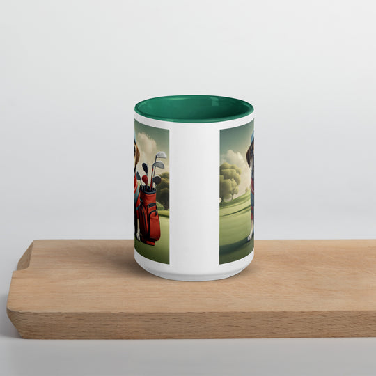 Puggle Golfer- Mug with Color Inside v3