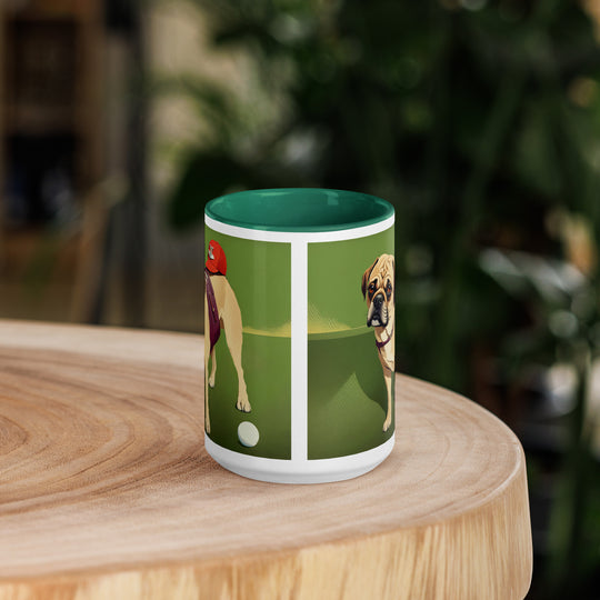 Puggle Golfer- Mug with Color Inside v11