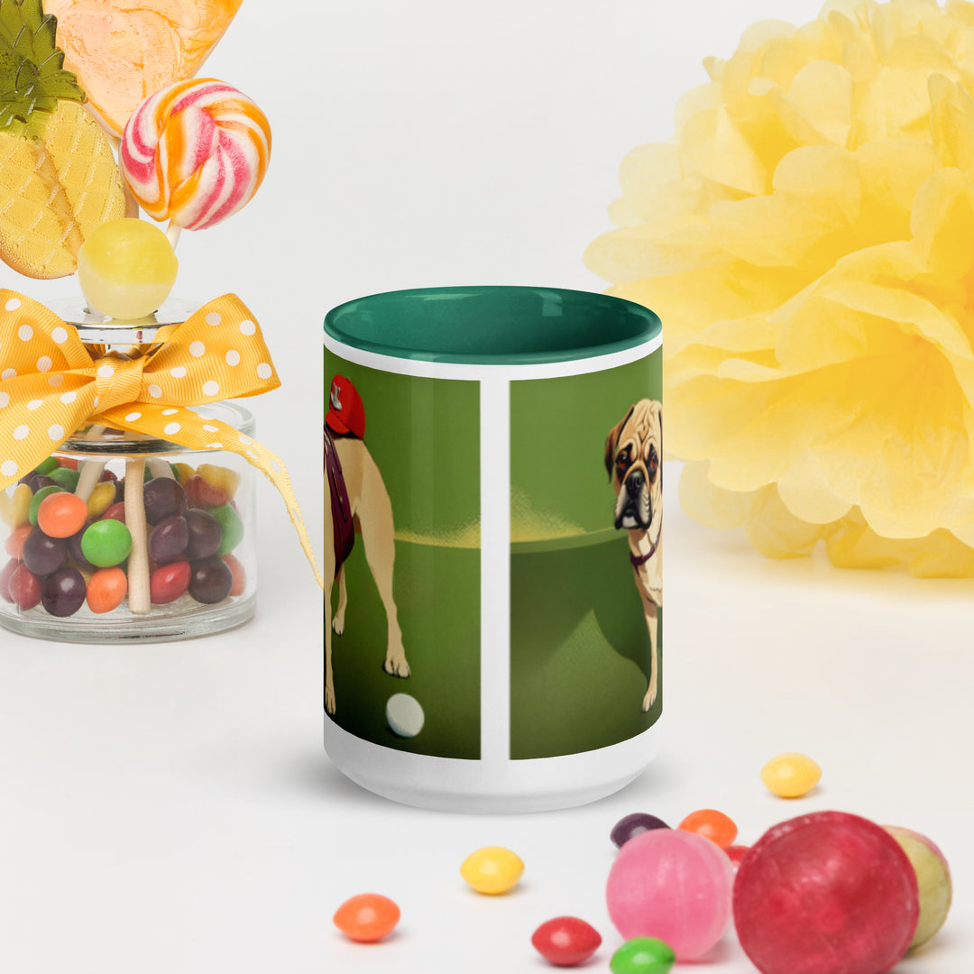 Puggle Golfer- Mug with Color Inside v12