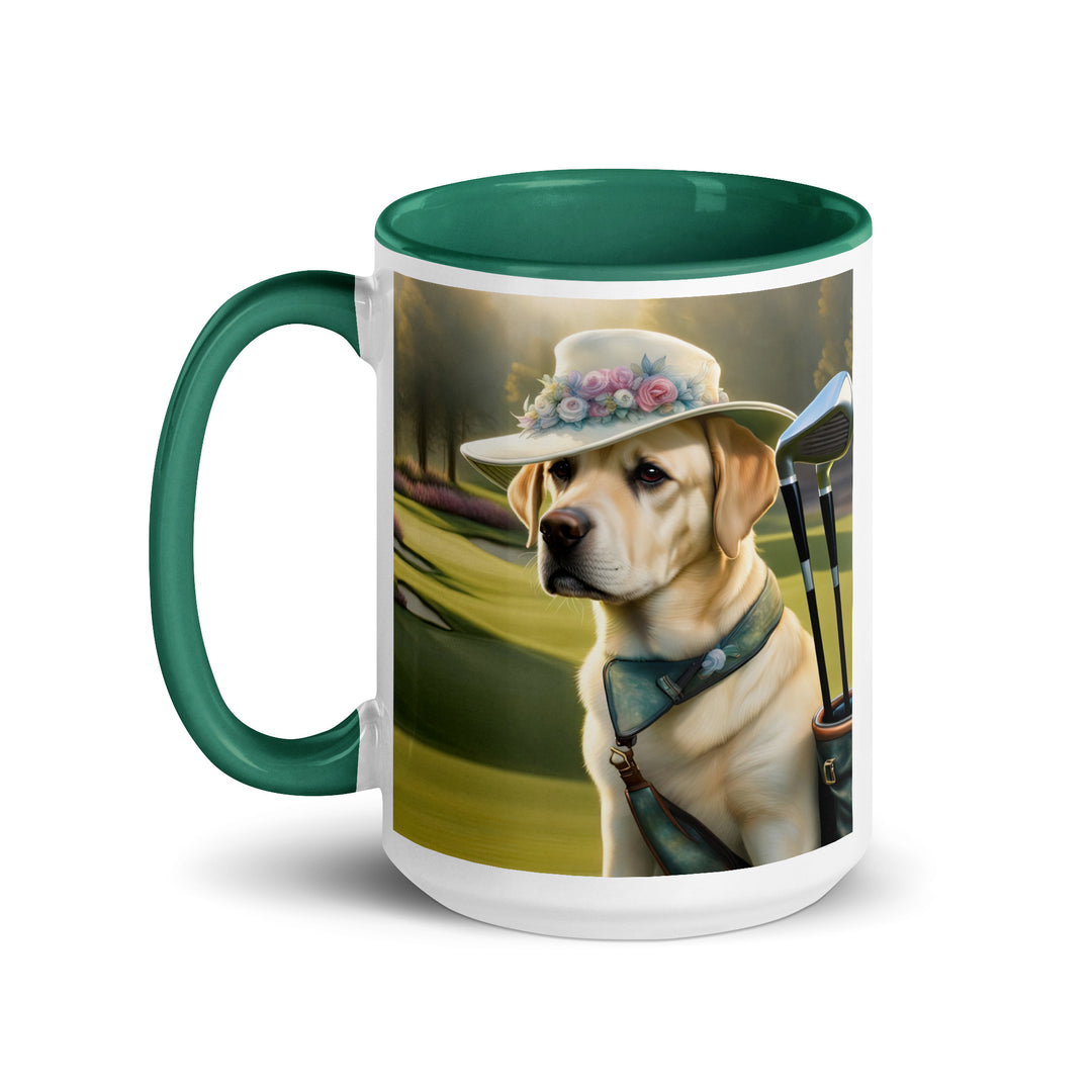 Mug with Color Inside-Labrador Retriever Golfer V4