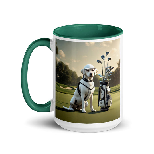 Mug with Color Inside-Labrador Retriever Golfer V5