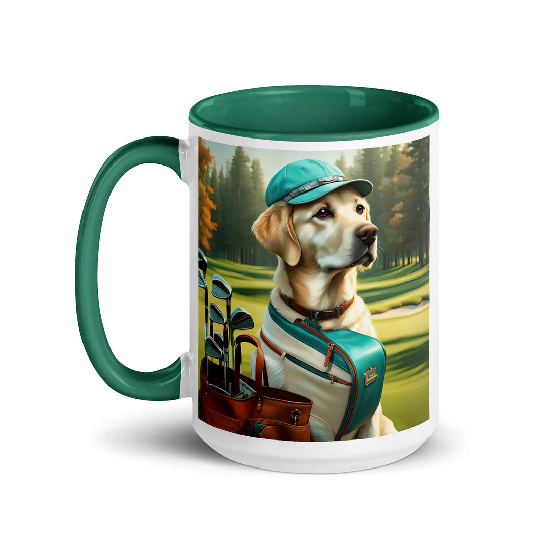 Mug with Color Inside-Labrador Retriever Golfer  V7