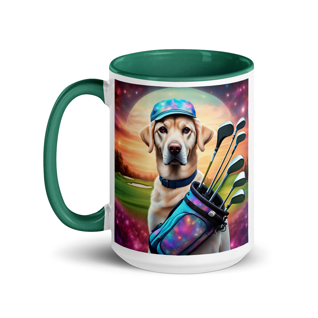 Mug with Color Inside-Labrador Retriever Golfer V8