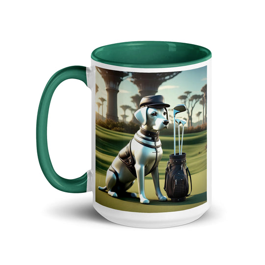 Mug with Color Inside-Labrador Retriever Golfer V11