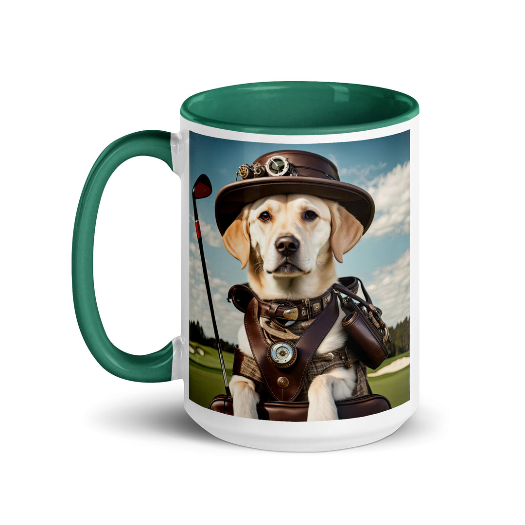 Mug with Color Inside-Labrador Retriever Golfer V12