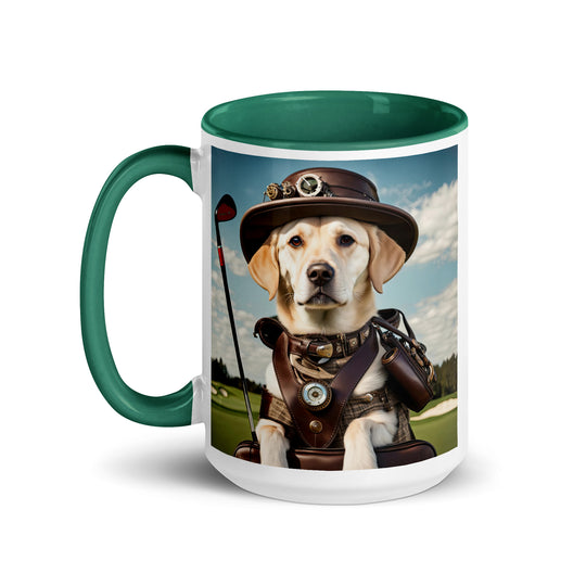 Mug with Color Inside-Labrador Retriever Golfer V12