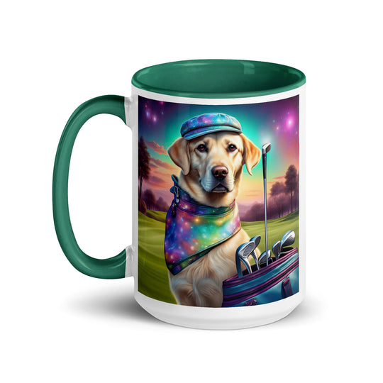 Mug with Color Inside-Labrador Retriever Golfer V13