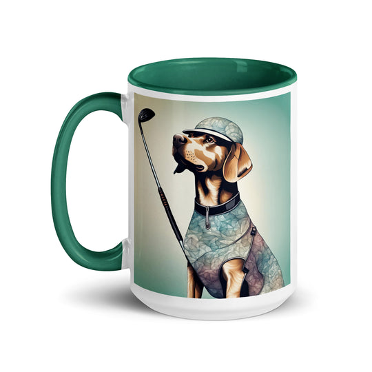 Mug with Color Inside-Labrador Retriever Golfer Labrador Retriever Golfer V18