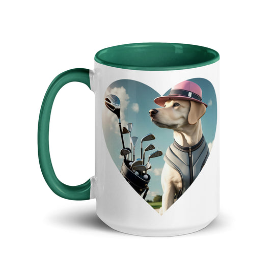 Mug with Color Inside-Labrador Retriever Golfer V23