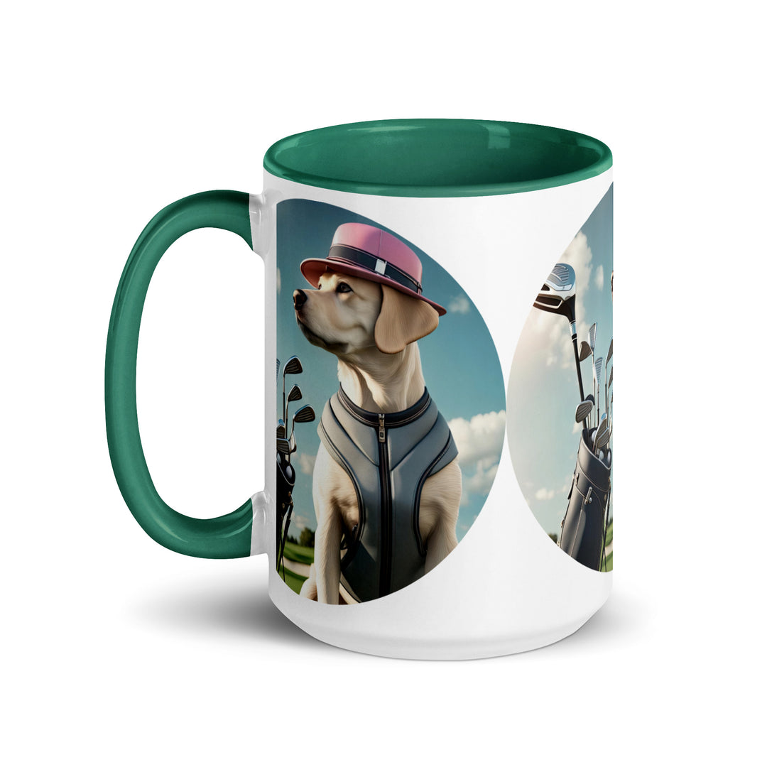 Mug with Color Inside-Labrador Retriever Golfer V24