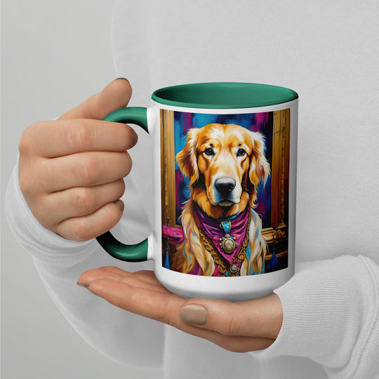 Golden Retriever- Mug with Color Inside V4