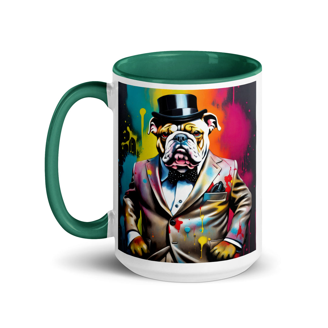 Bulldog- Mug with Color Inside v4