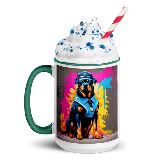 Rottweiler- Mug with Color Inside v5