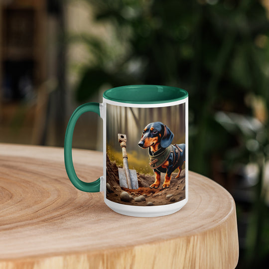 Dachshund- Mug with Color Inside v2