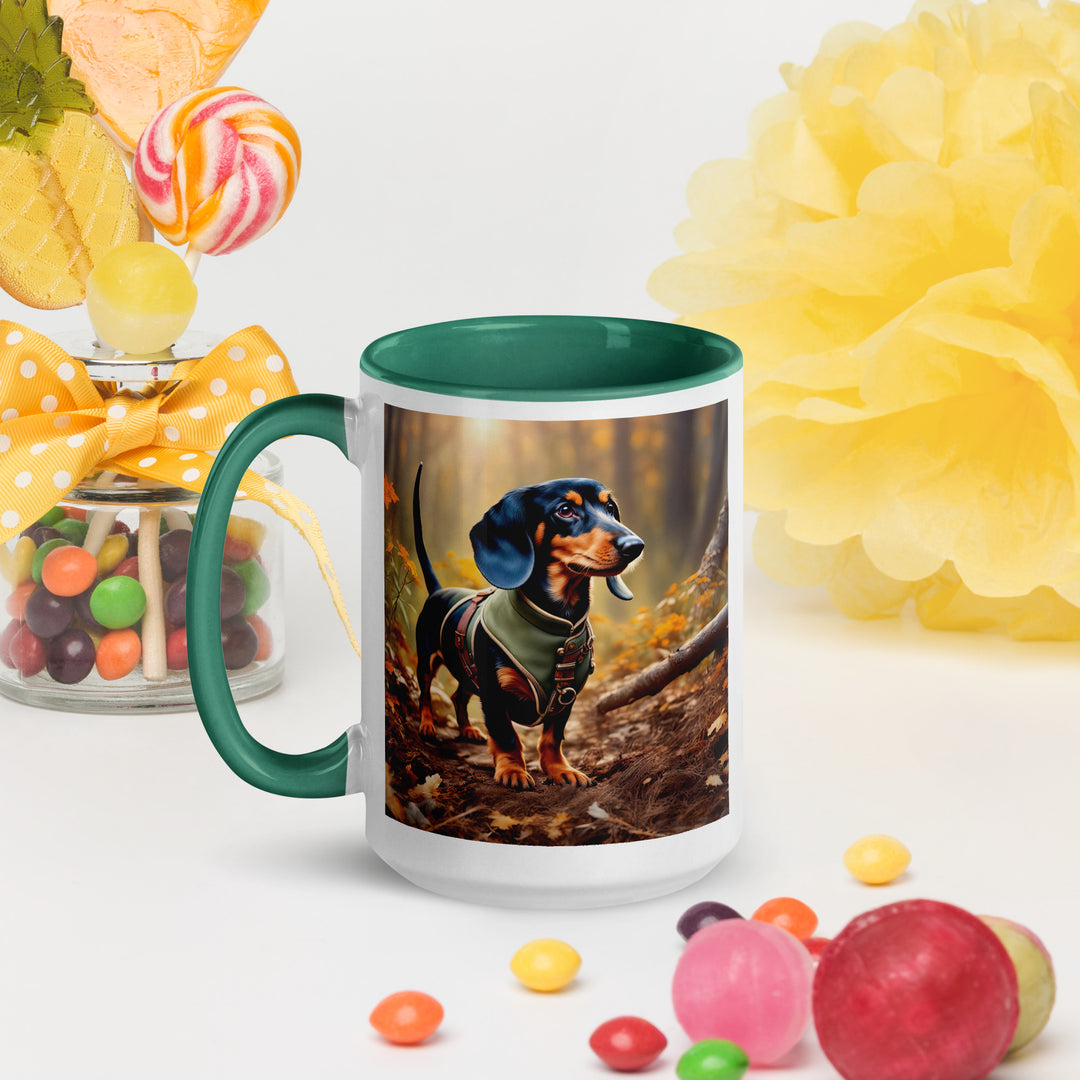 Dachshund- Mug with Color Inside v3