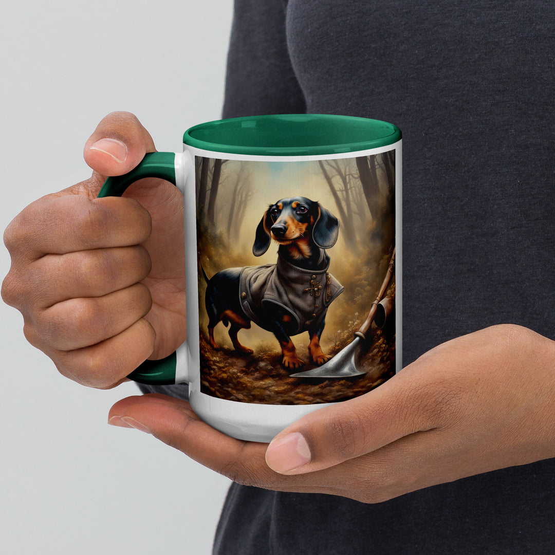 Dachshund- Mug with Color Inside v4