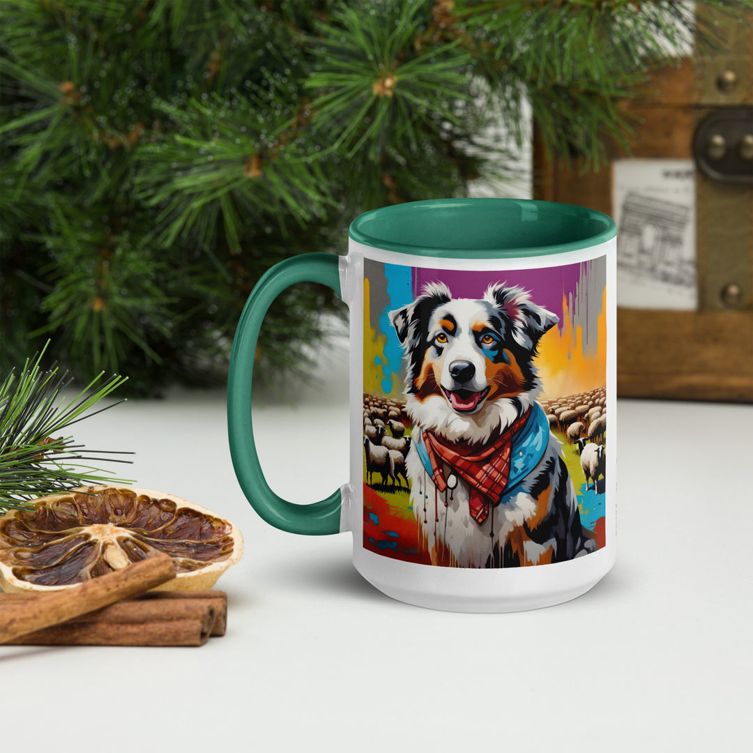 Australian Shepherd- Mug with Color Inside v3