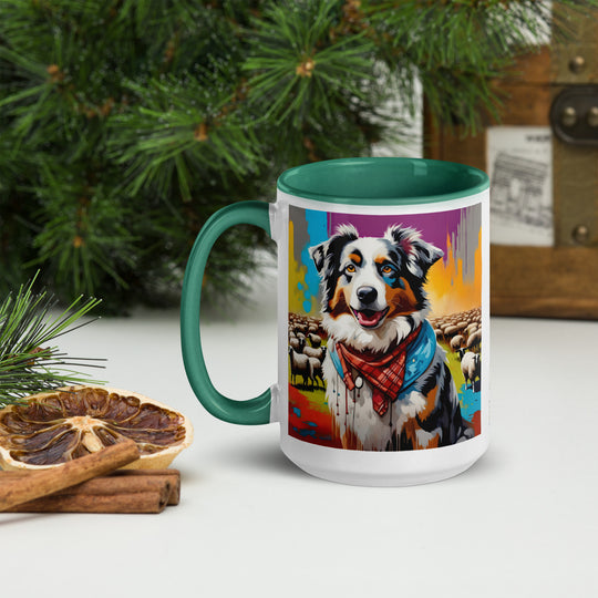 Australian Shepherd- Mug with Color Inside v3