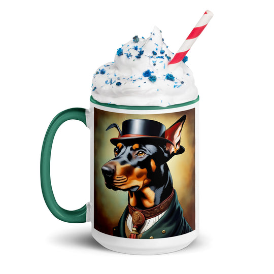 Doberman Pinscher- Mug with Color Inside v3