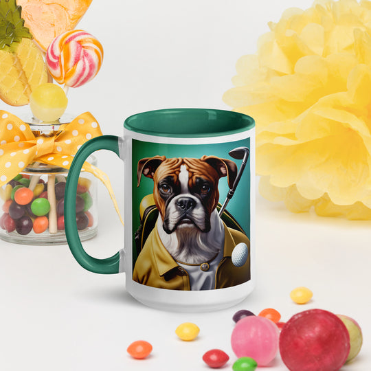 Boxer Golfer- Mug with Color Inside