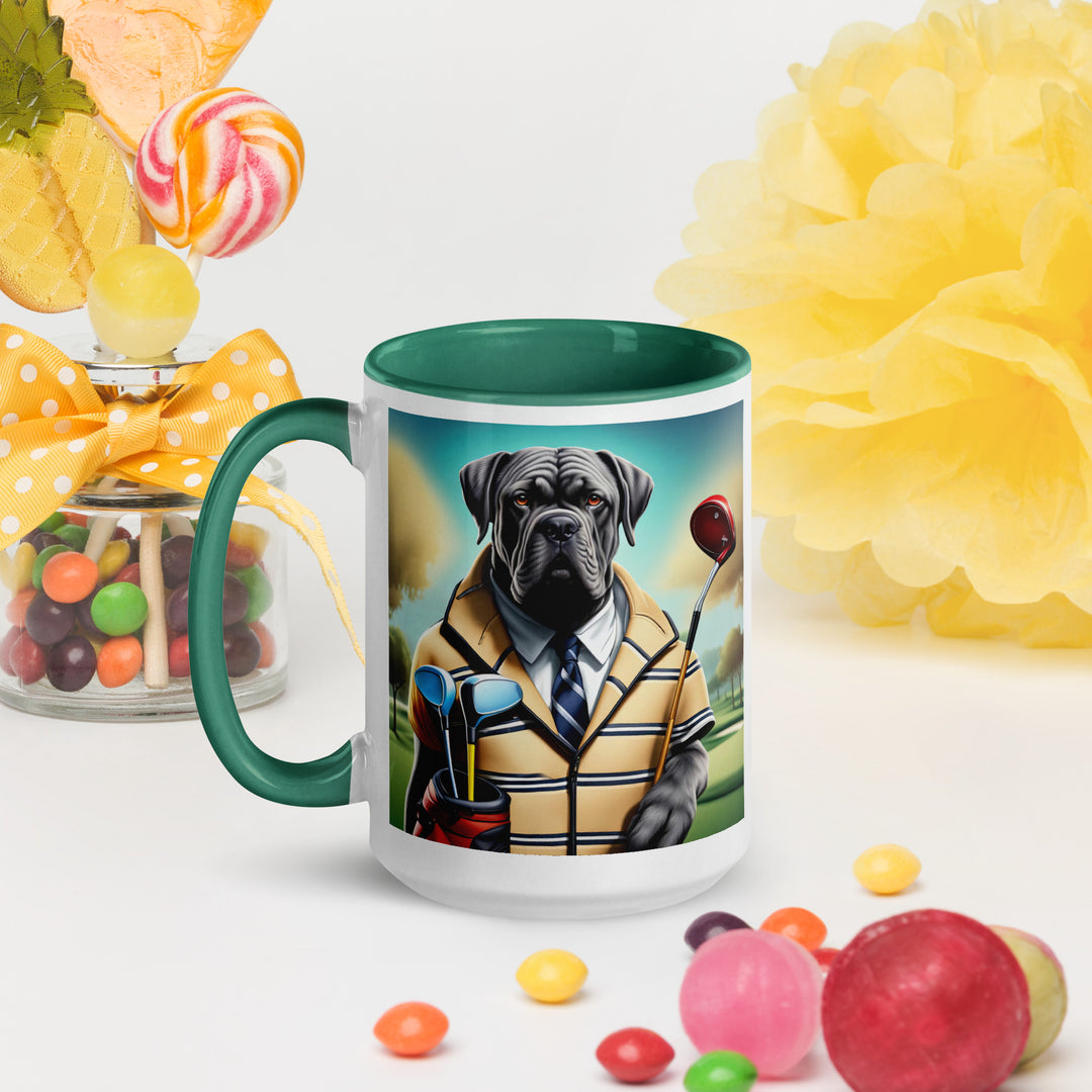 Cane Corso Golfer- Mug with Color Inside v3