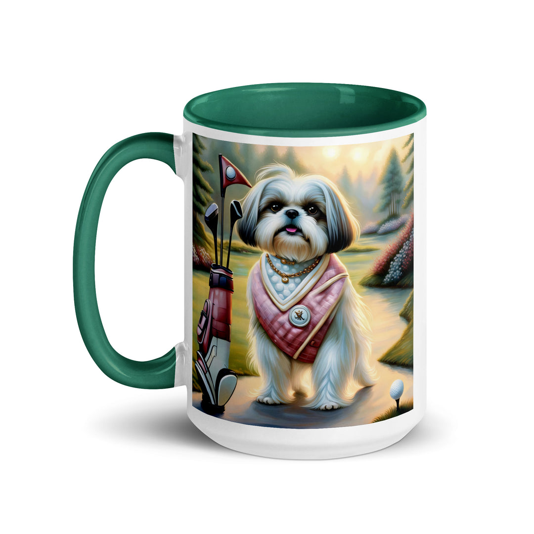 Shih Tzu Golfer- Mug with Color Inside