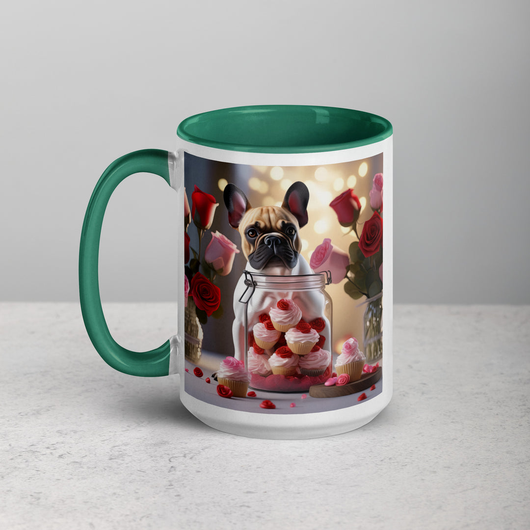 French Bulldog Romantic- Mug with Color Inside v2