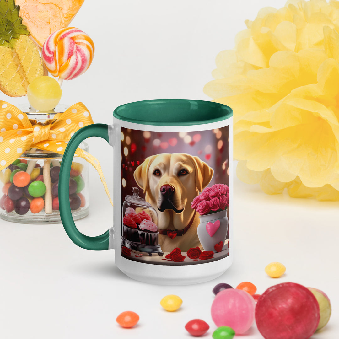 Labrador Retriever Romantic- Mug with Color Inside v2