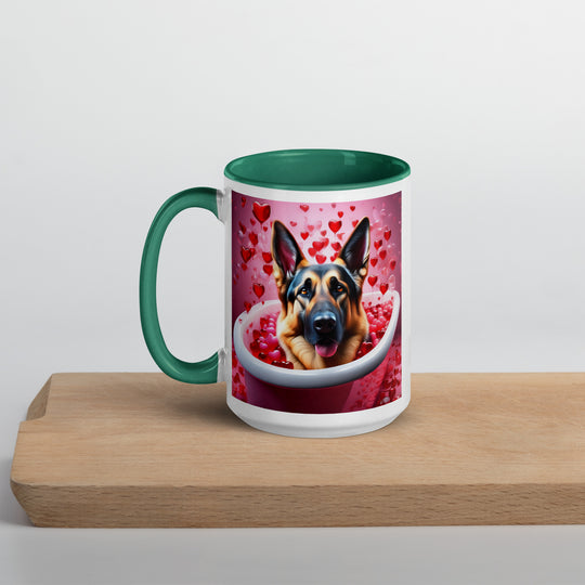 German Shepherd Romantic- Mug with Color Inside