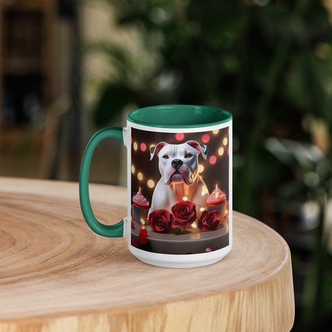 American Bulldog Romantic- Mug with Color Inside v2