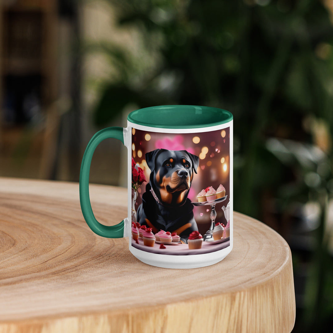 Rottweiler Romantic- Mug with Color Inside