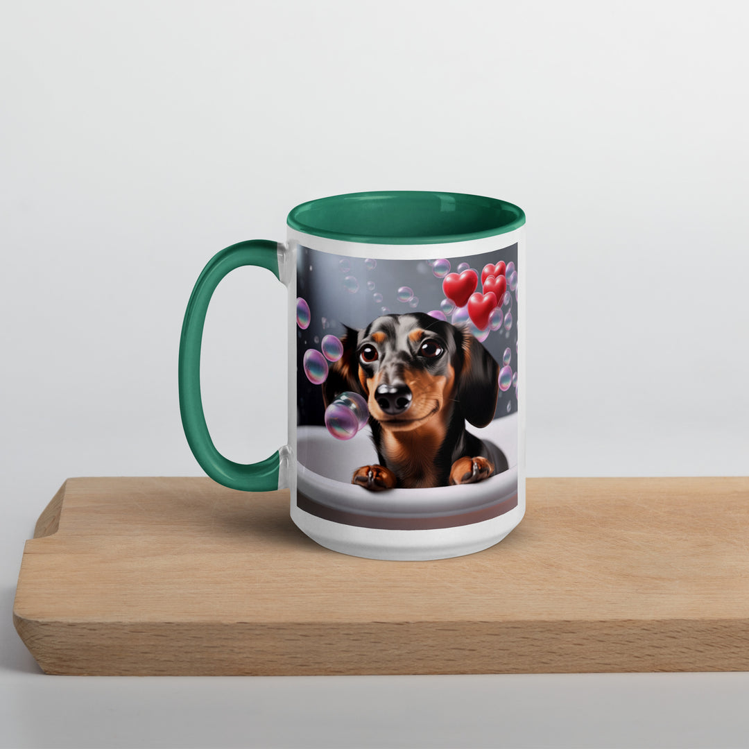 Dachshund Romantic- Mug with Color Inside